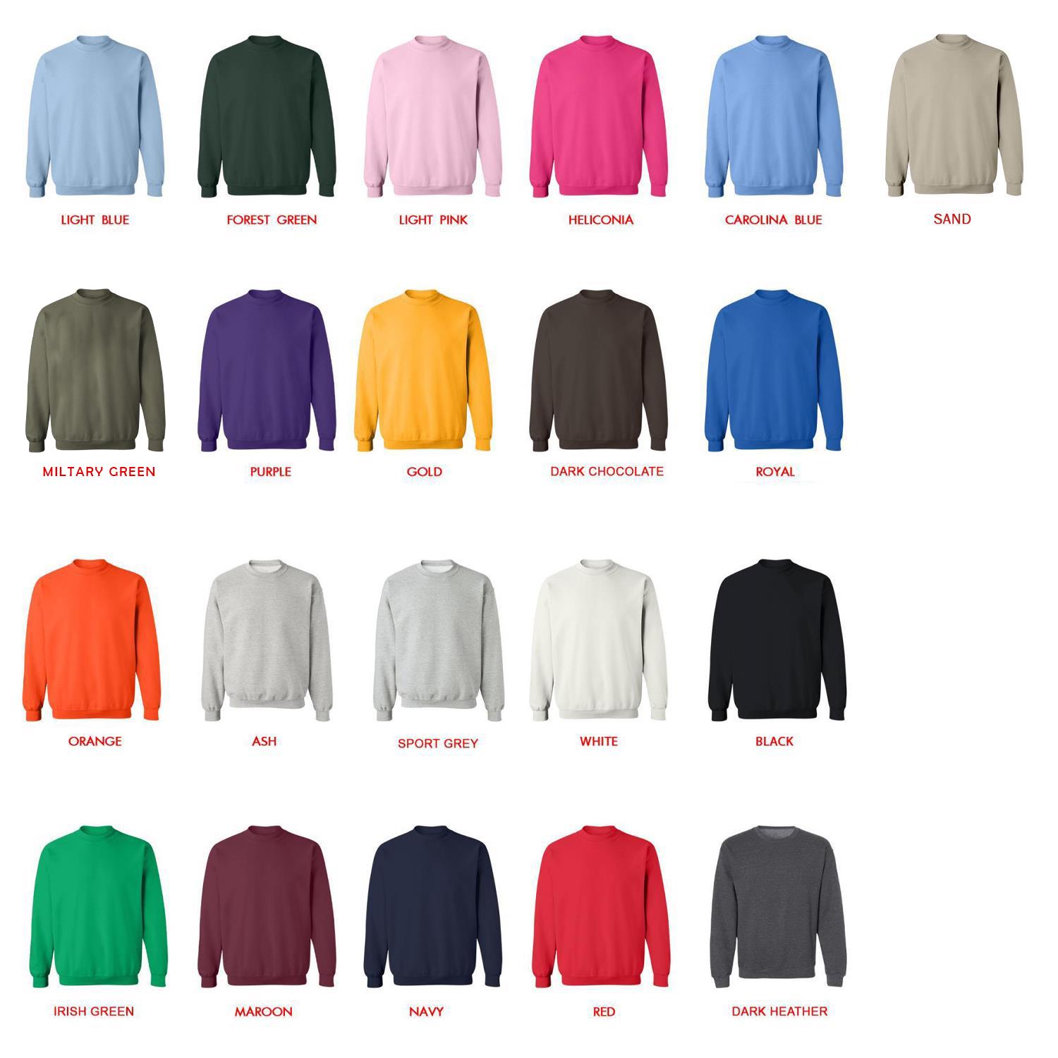 sweatshirt color chart - Tougen Anki Store