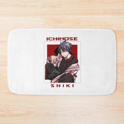 Red Background Shiki Ichinose Tougen Anki Bath Mat