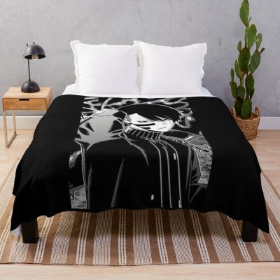 Naito Mudano Black White Tougen Anki Throw Blanket
