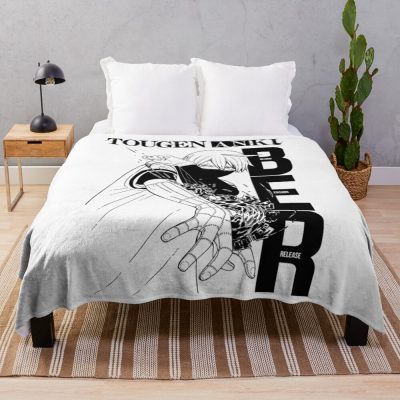 Silhouette Fight Pose Anime Throw Blanket