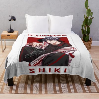 Red Background Shiki Ichinose Tougen Anki Throw Blanket