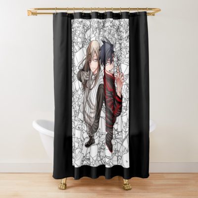 Shiki Ichinose & Mikado Momodera  Tougen Anki Shower Curtain