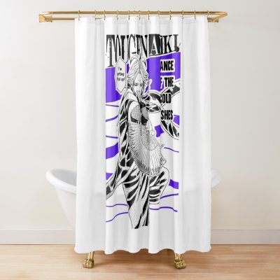 Line Art Style Action Anime Shower Curtain