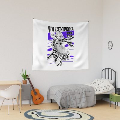 Line Art Style Action Anime Tapestry