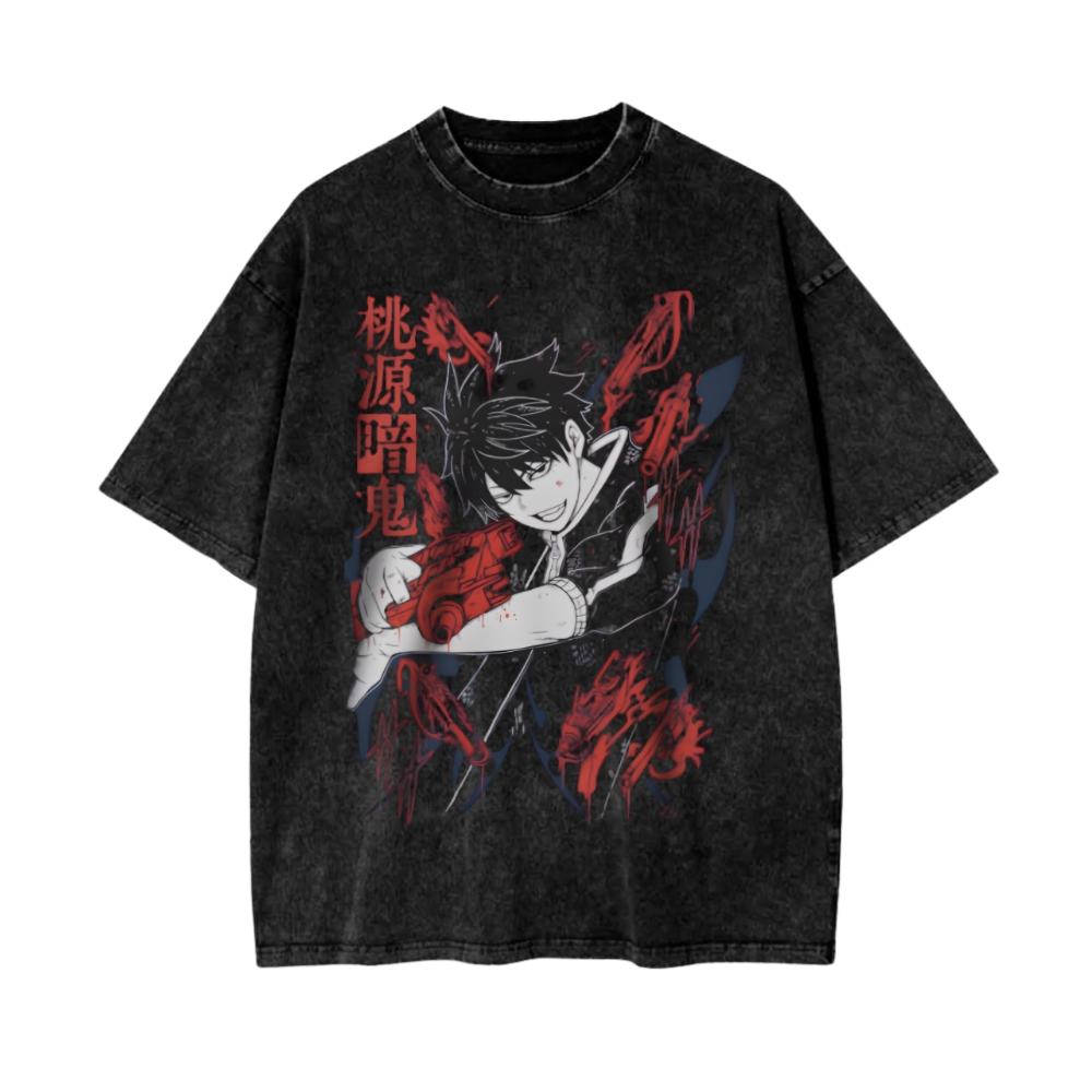 Tougen Anki Character Shiki Mineral Wash T-Shirt